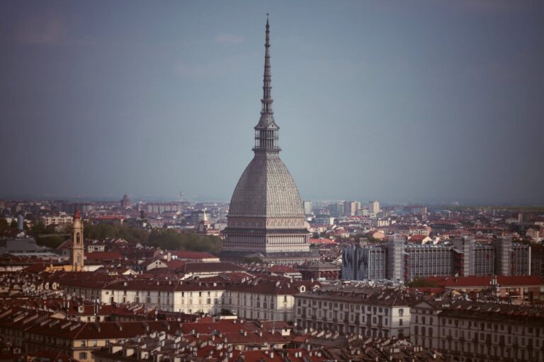 dome of mole antonelliana in turin italy